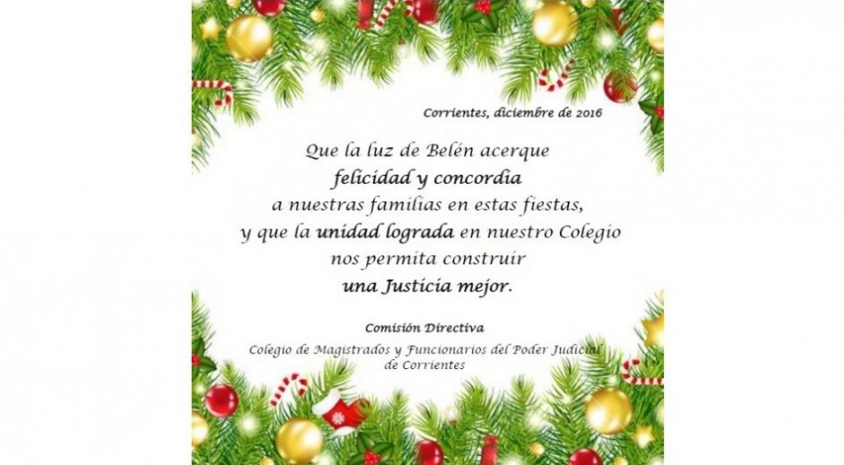 Saludo de fin de año la Presidente Dra. Luz Gabriela Masferrer