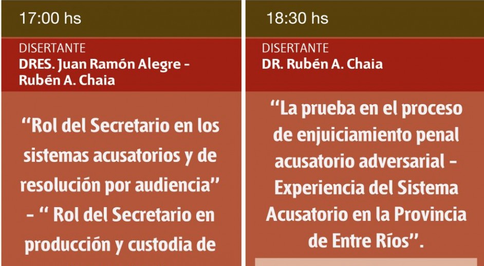 Los Dres. Juan Ramón Alegre y Rubén A. Chaia disertarán en marco de la Reunión de Comisión Nacional de Secretarios