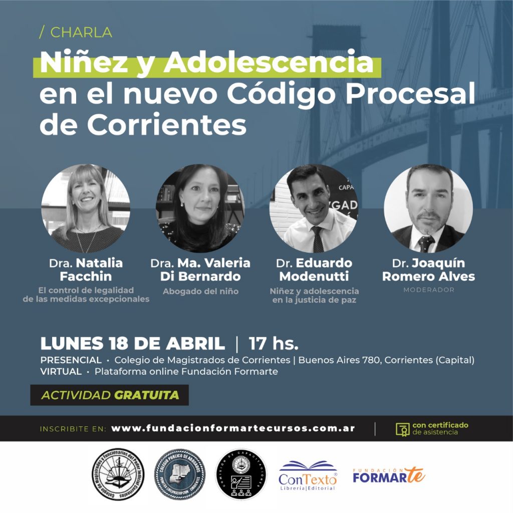 Charla Abierta sobre «Niñez y Adolescencia» en el nuevo Código Procesal de Corrientes