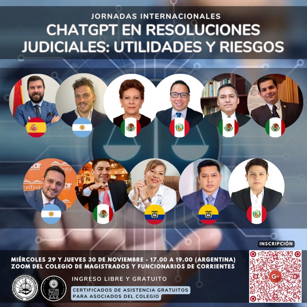 Jornadas Internacionales #ChatGPT en Resoluciones Judiciales: Utilidades y Riesgos