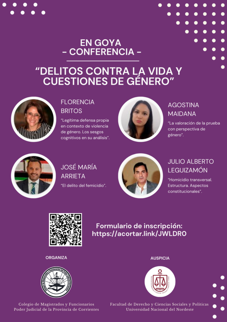 Conferencia en Goya sobre “Delitos contra la vida y cuestiones de Género”
