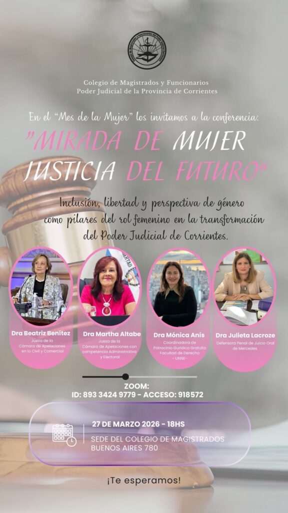 Conferencia «Mirada de Mujer, Justicia del Futuro»